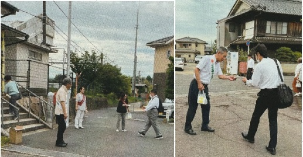 （写真３）「社会を明るくする運動」街頭啓発